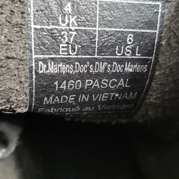 Dr. Martens 1460 Pascal Vintage Floral Leather Lace-up Black Boots (W Size 6) - Picture 12 of 12
